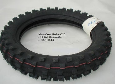 Reifen 14 Zoll Mitas für Motocross/Dirtbikes 90/100-14